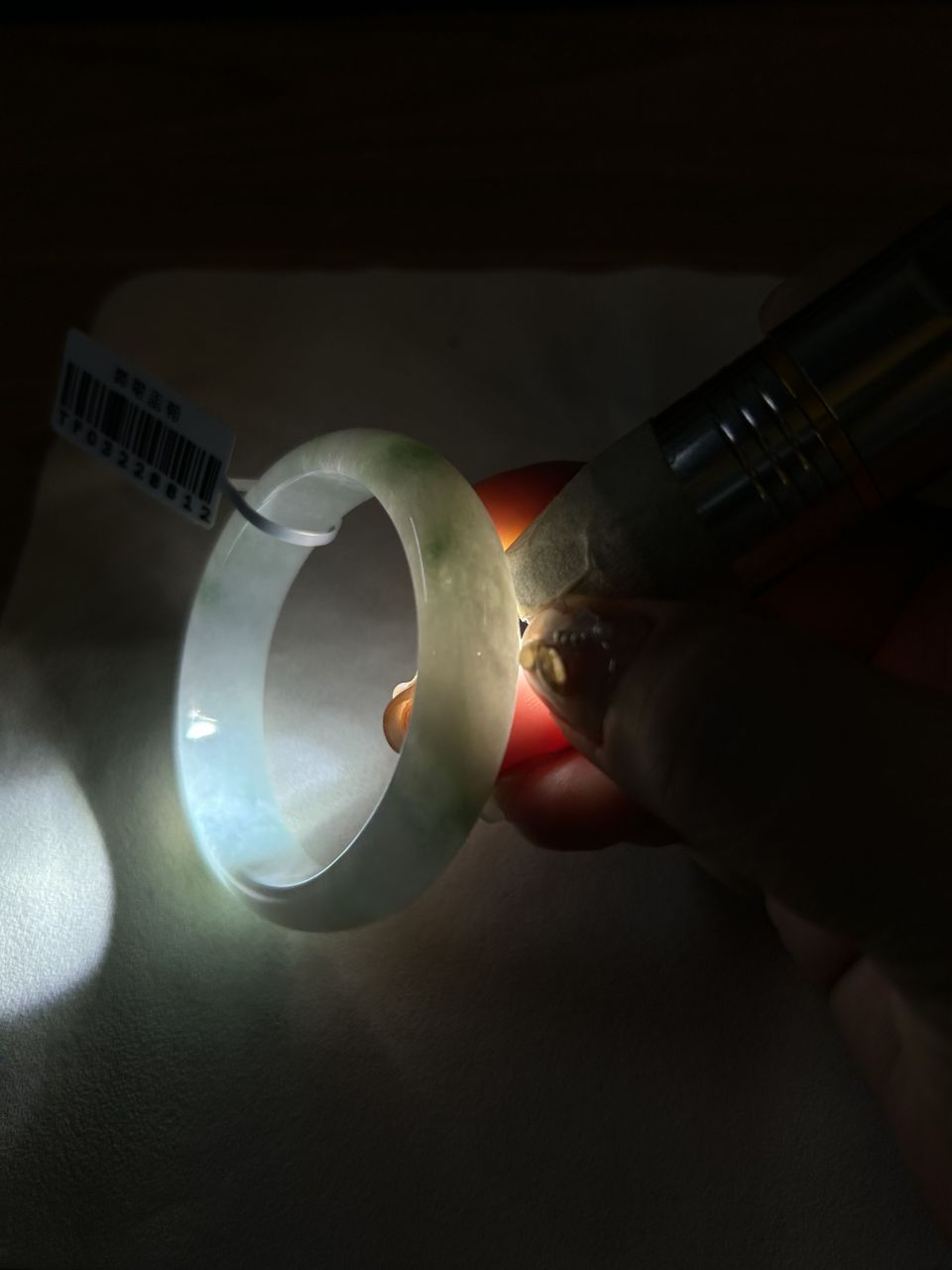 糯种飘花贵妃手镯（53mm）（yc079630）