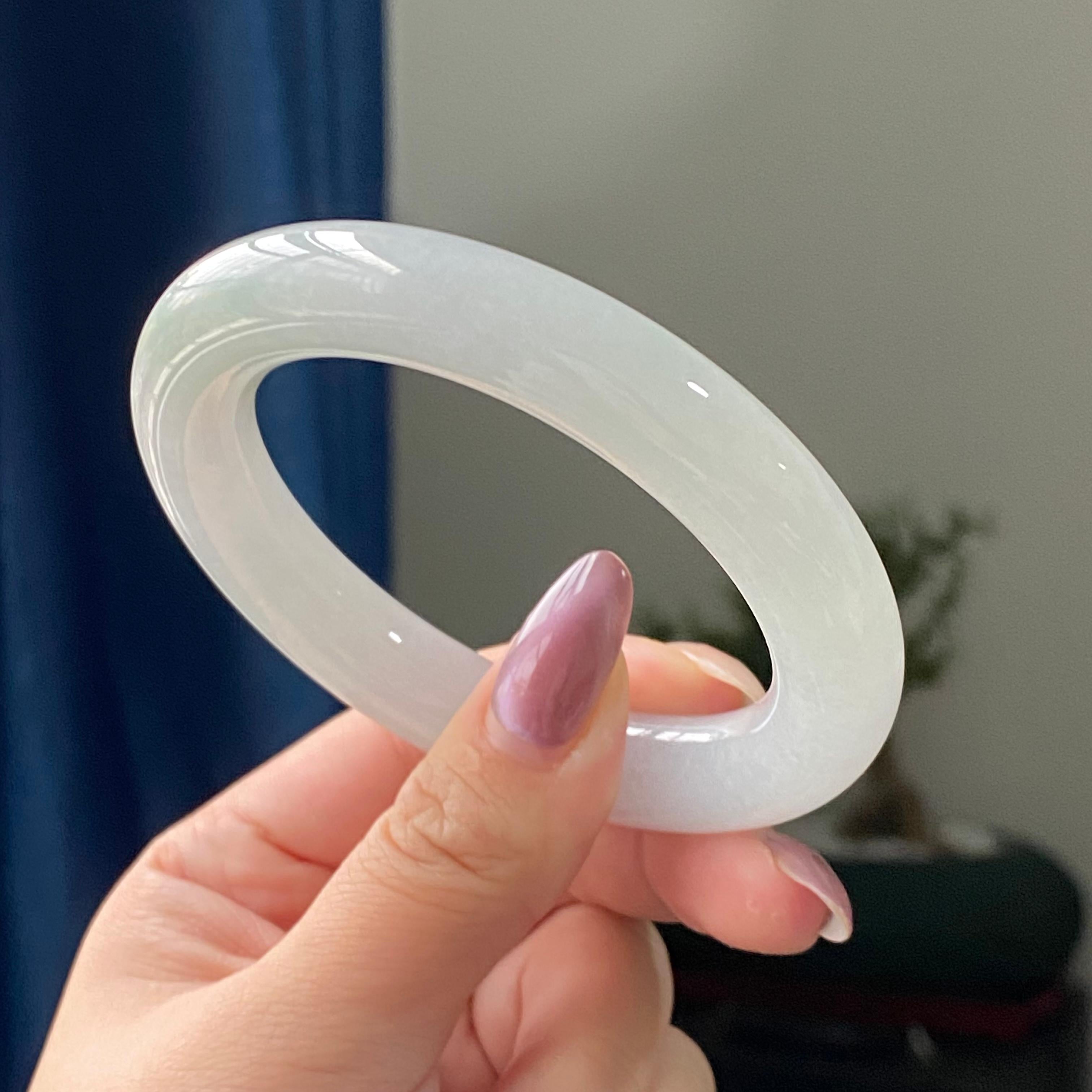 细糯种蓝底圆条手镯（56圈）（yc196178）