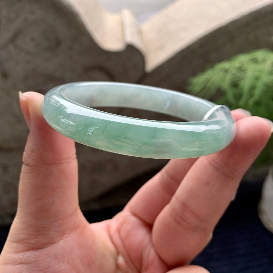 细糯种淡晴底平安镯（57.5mm）（yc090962）