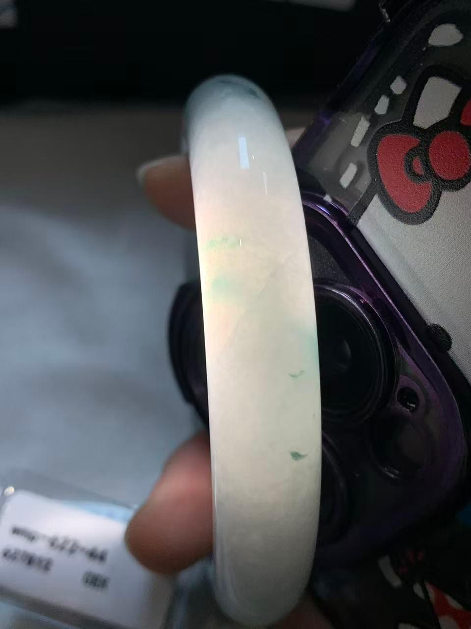 细糯种飘花平安镯（61.2mm）（yc280873）