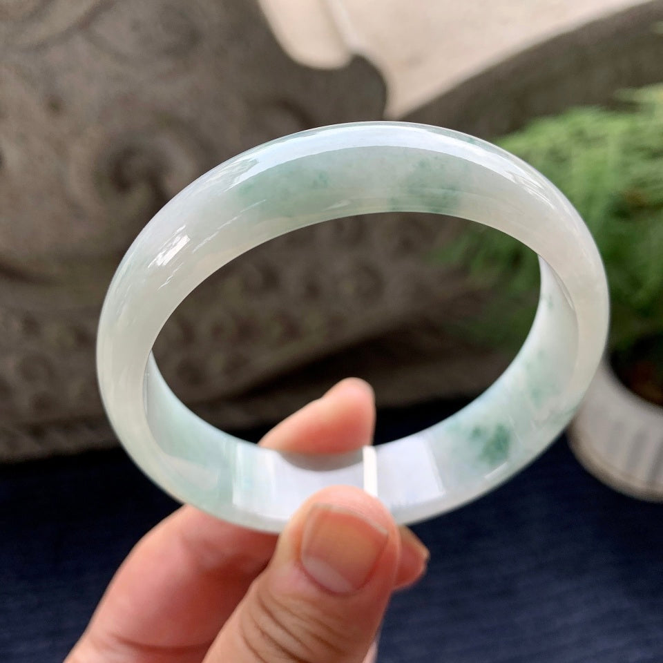 糯种飘花宽版轮胎手镯（60mm）（yc091748）