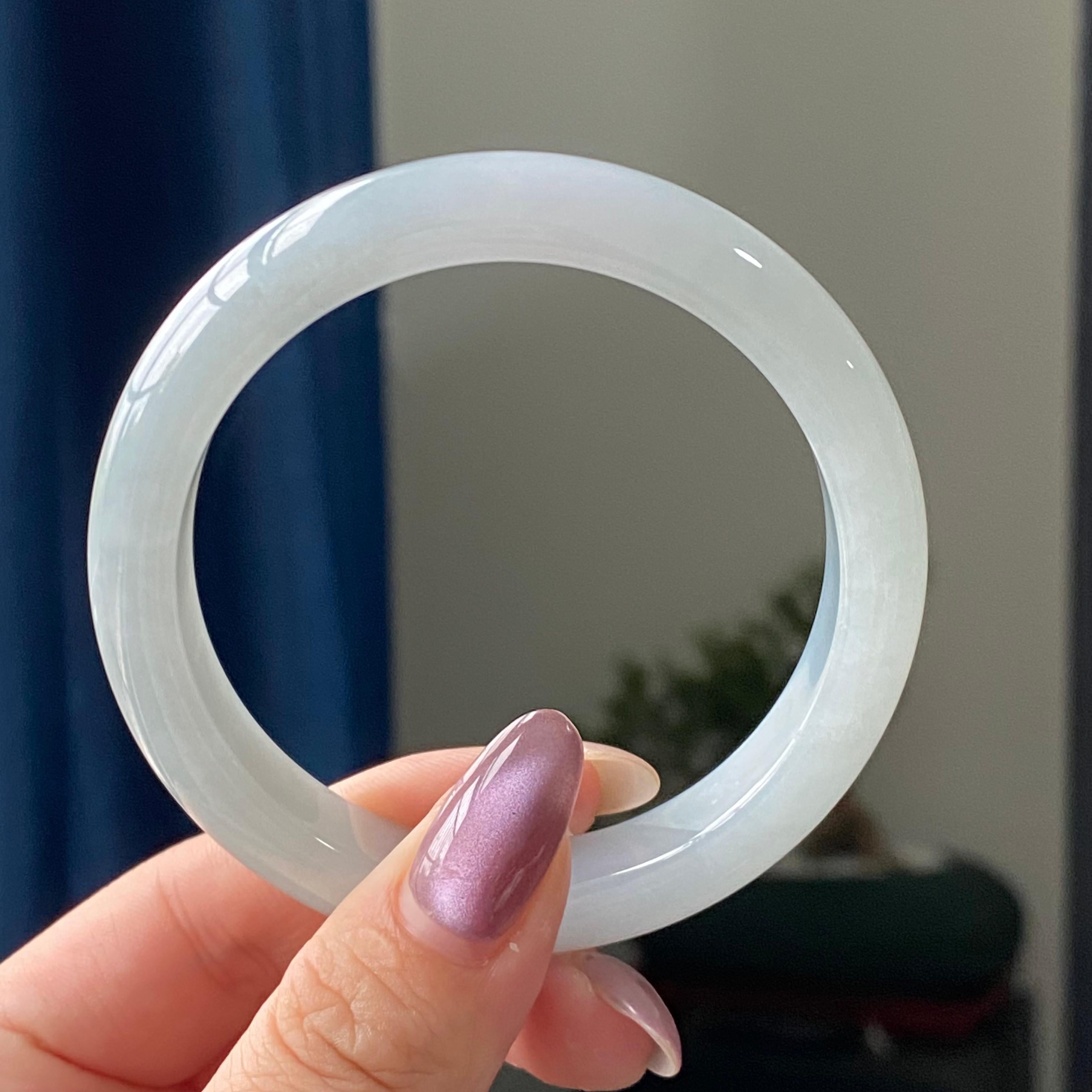 细糯种蓝底平安镯手镯（57圈）（yc196175）