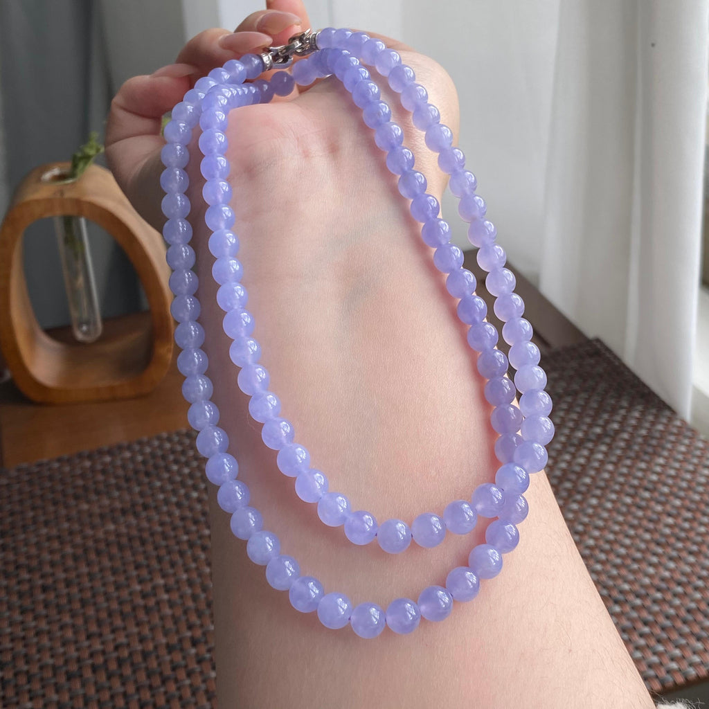 冰种紫罗兰珠链（108颗）（yc249552）