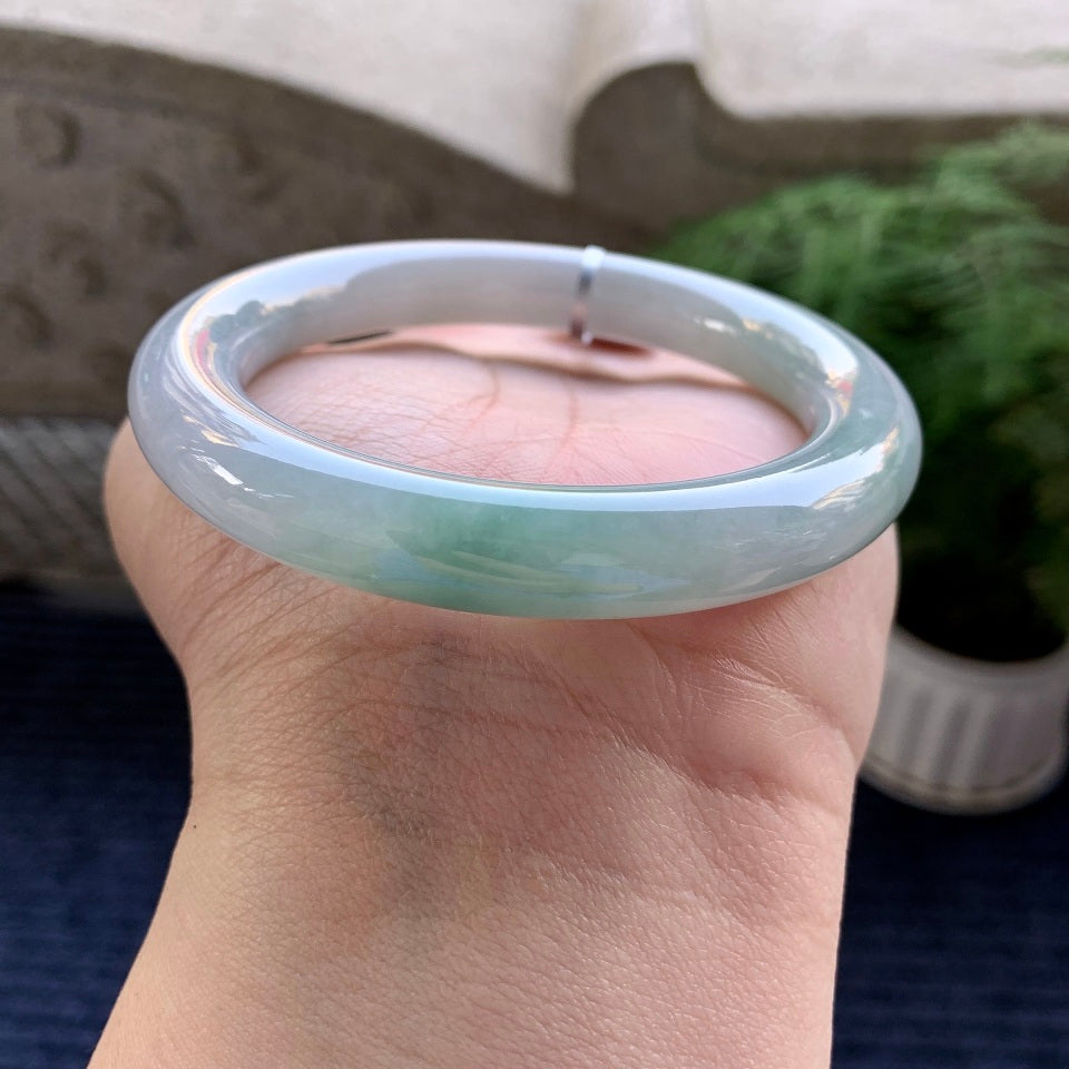 细糯种飘花圆条手镯（59mm）（yc079187）