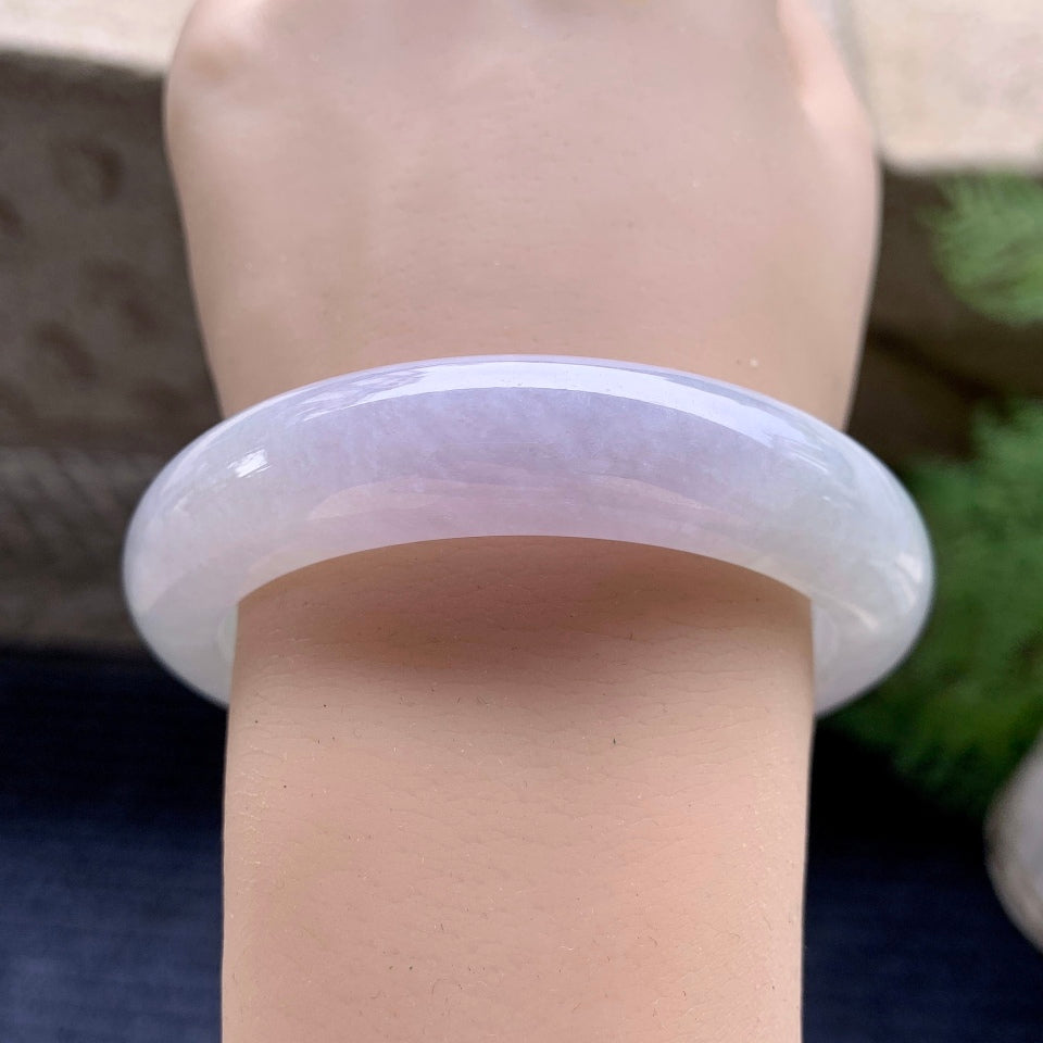 细糯种淡紫罗兰平安镯（57mm）（yc107697）