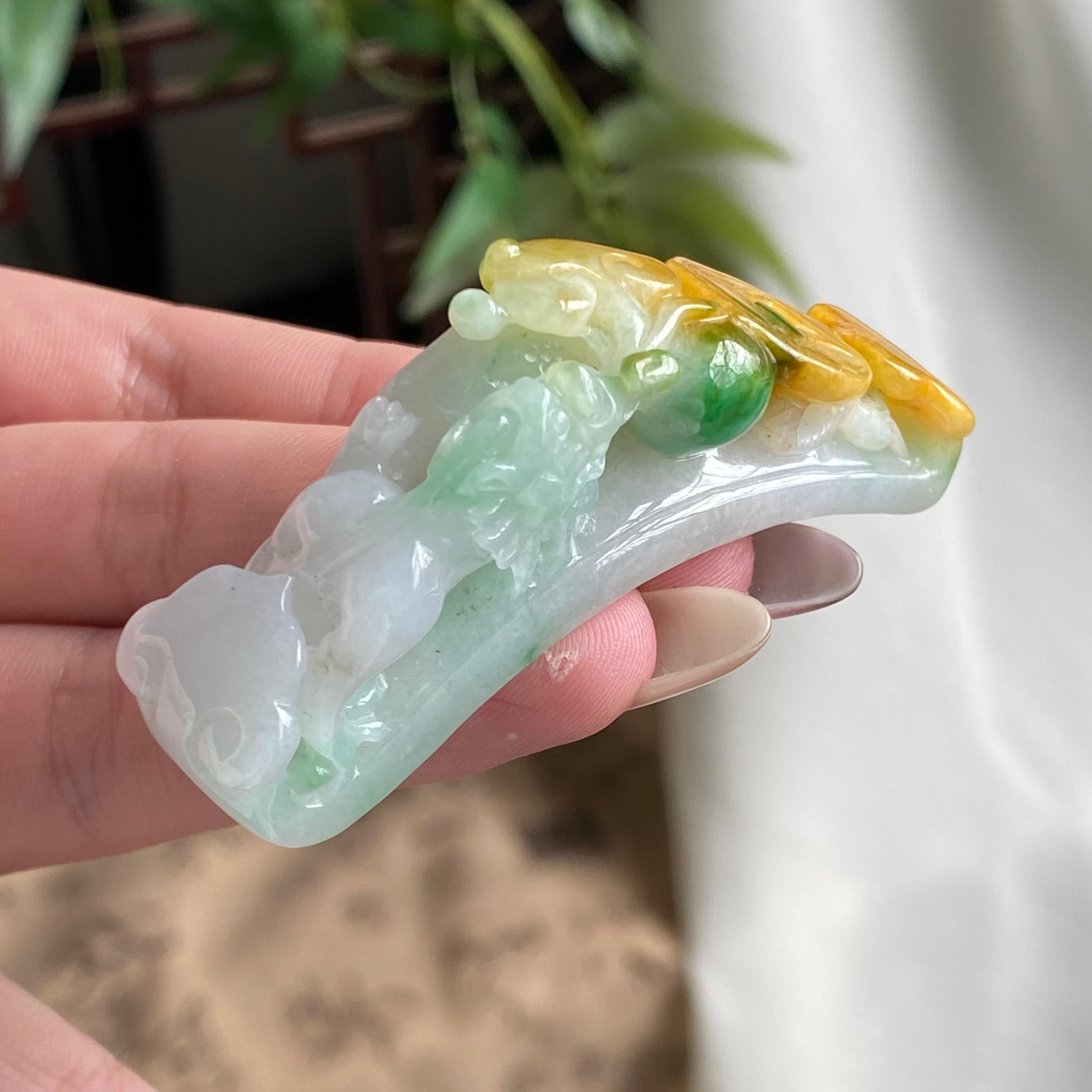 细糯种黄加绿蛟龙手牌（yc194501）