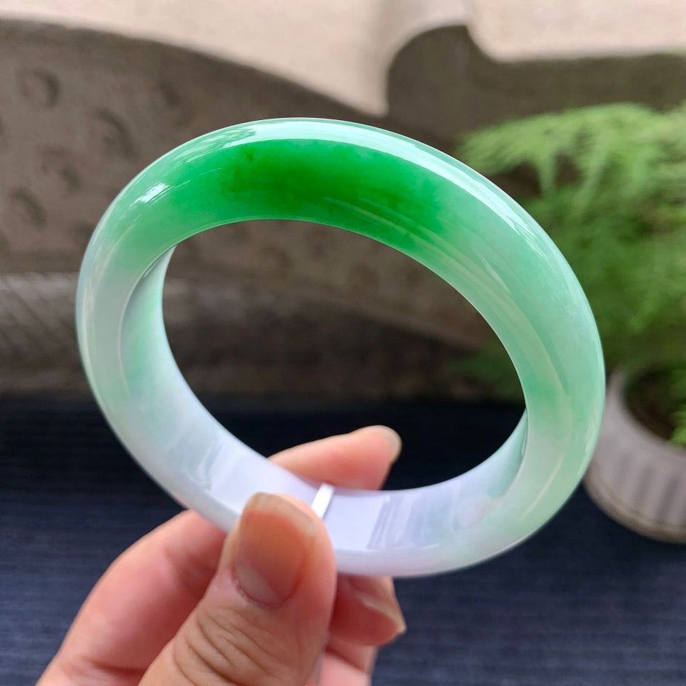 细糯种春彩平安镯（57.6mm）（yc097032）