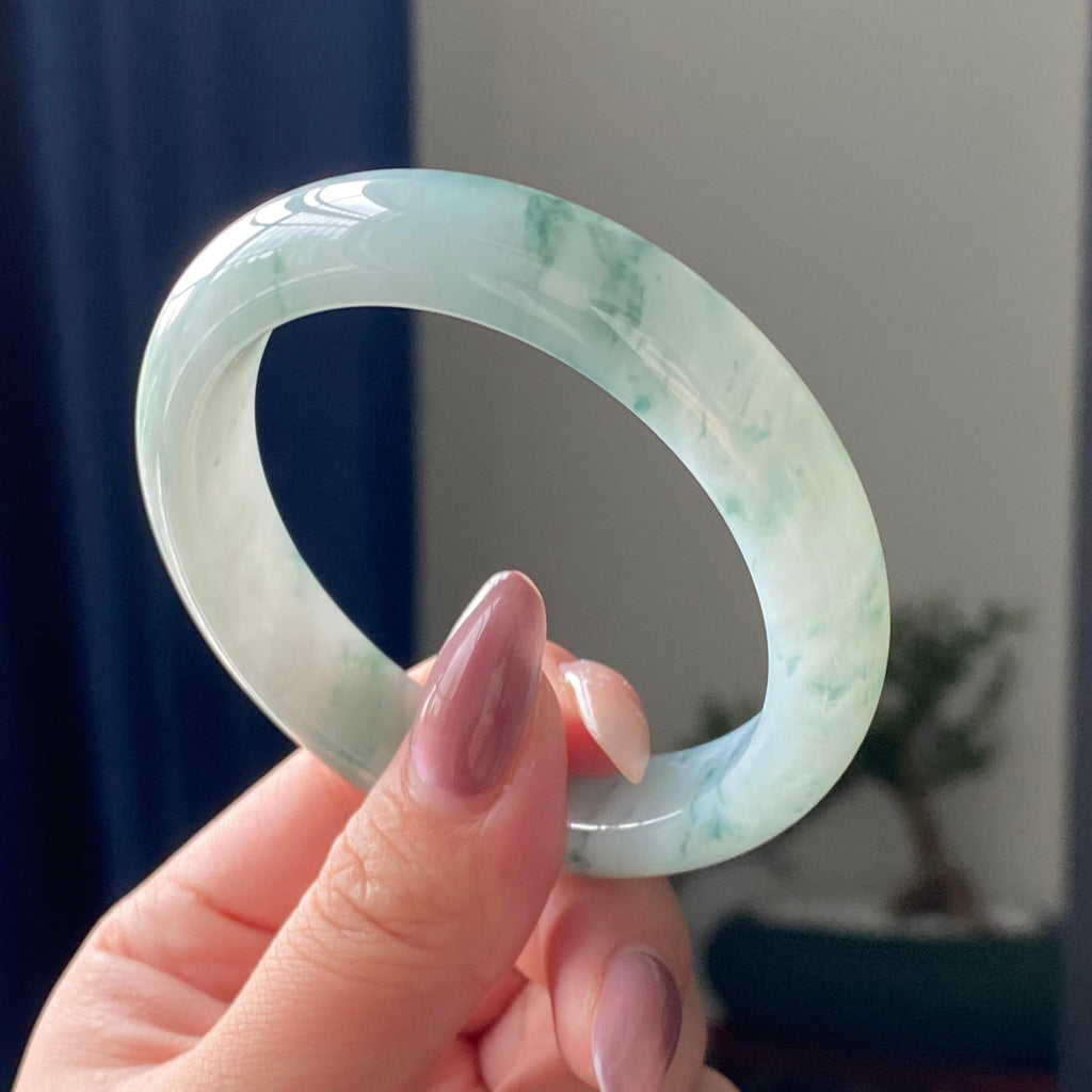 细糯种飘花平安镯手镯（55圈）（yc195223）