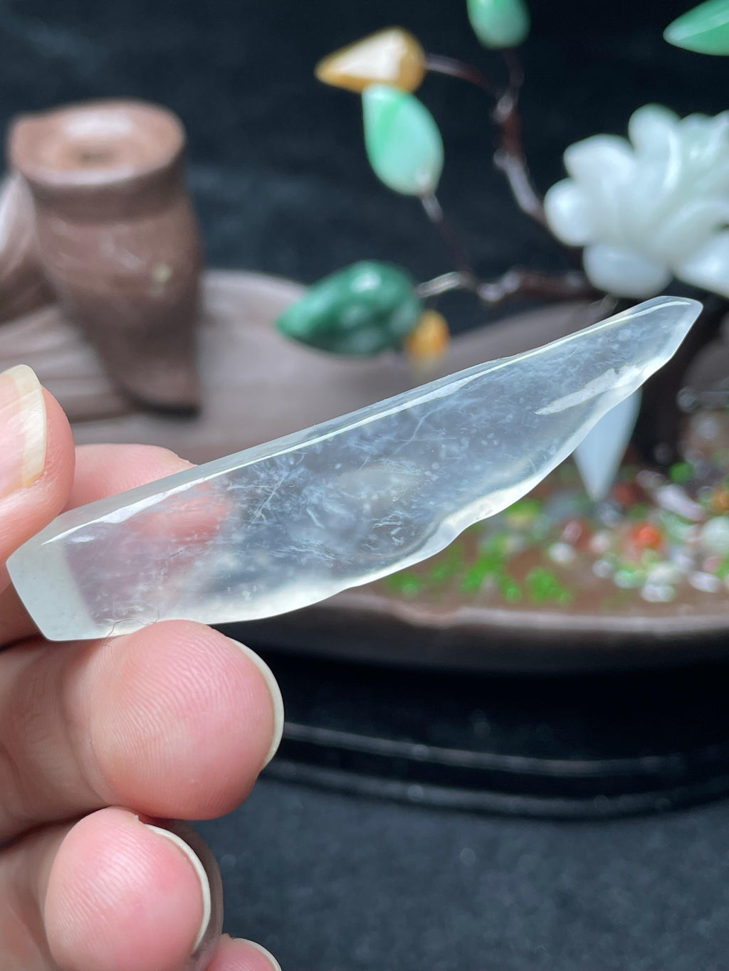 高冰雪花棉随形片料（yc529894）