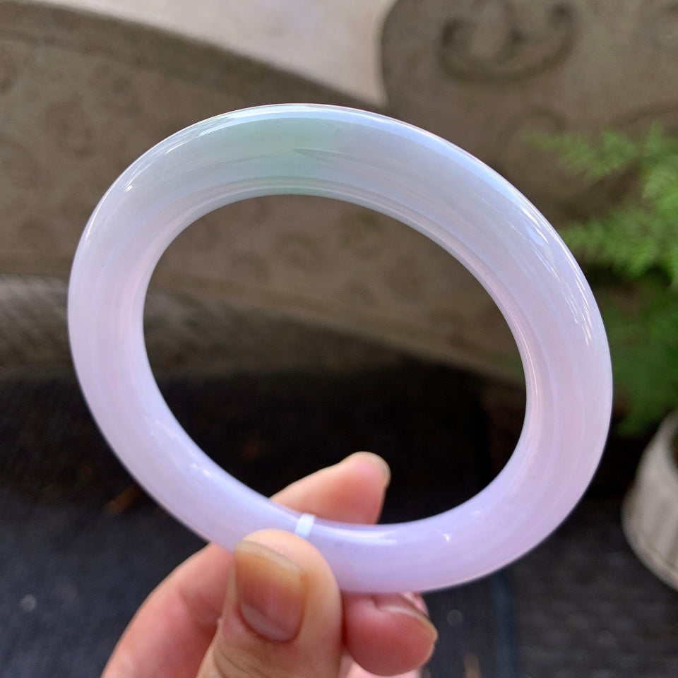 糯化淡春彩圆条手镯（56.6mm）（yc029136）