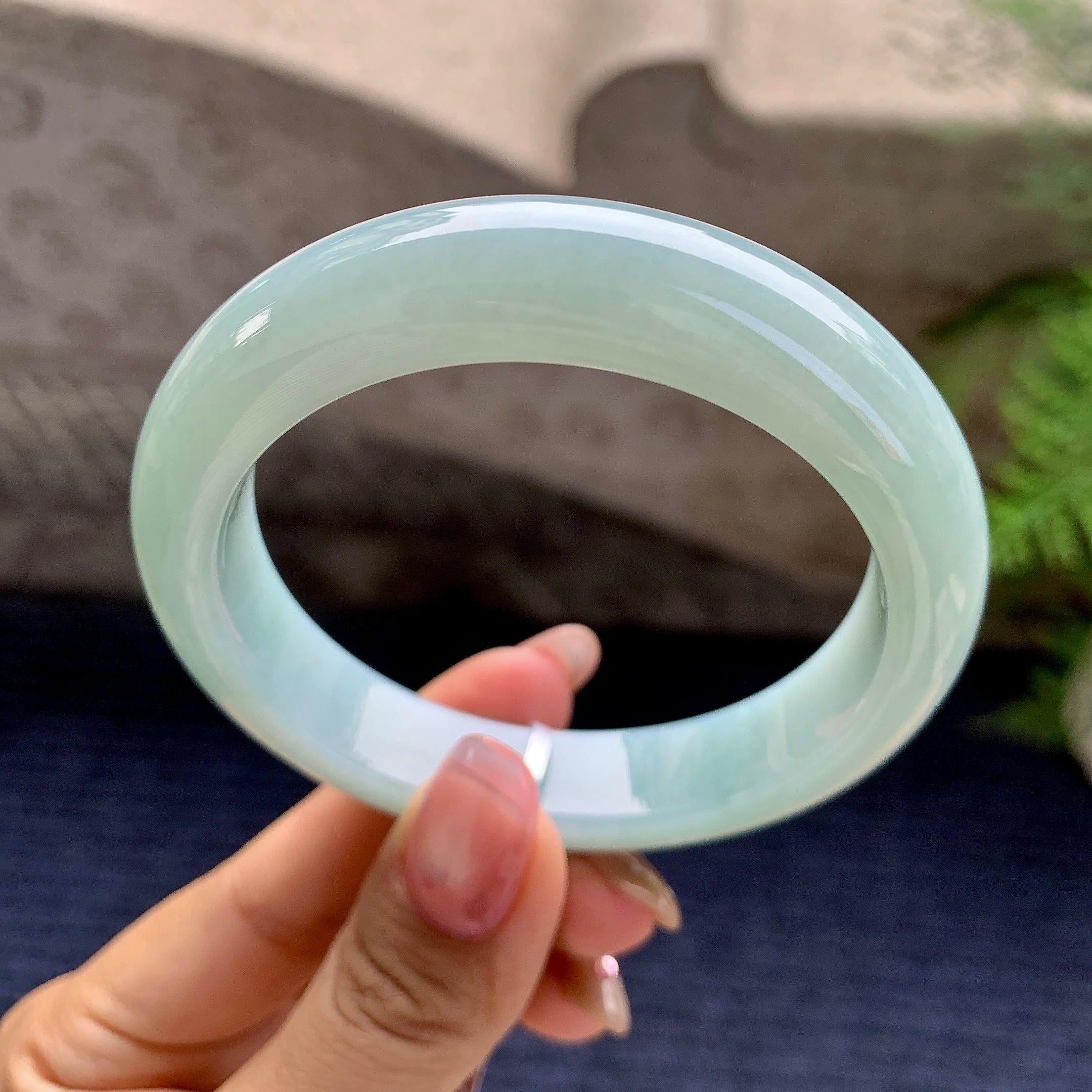 细糯种晴底平安镯（56mm）（yc280883）