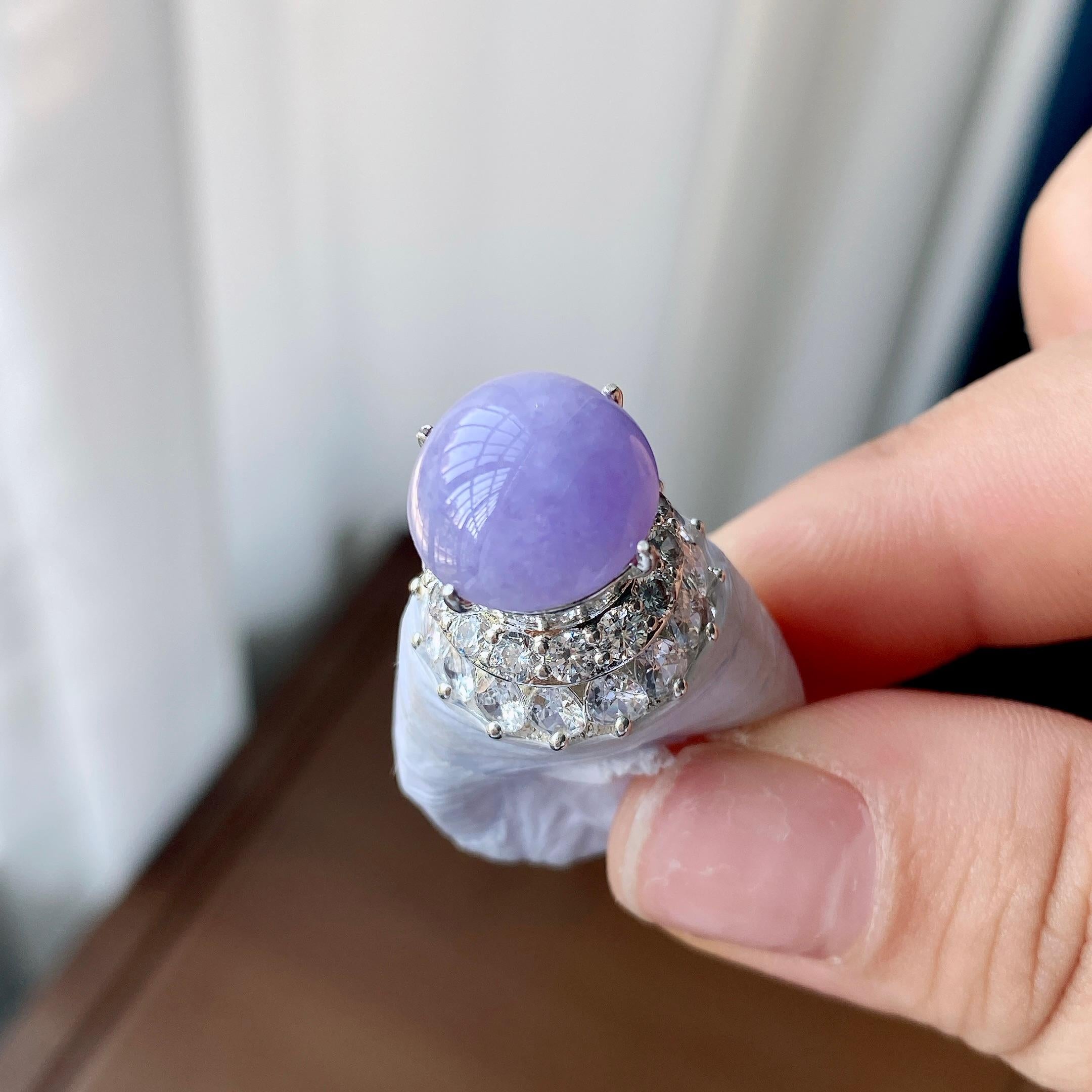 糯冰种自罗兰蛋面裸石（yc303864）