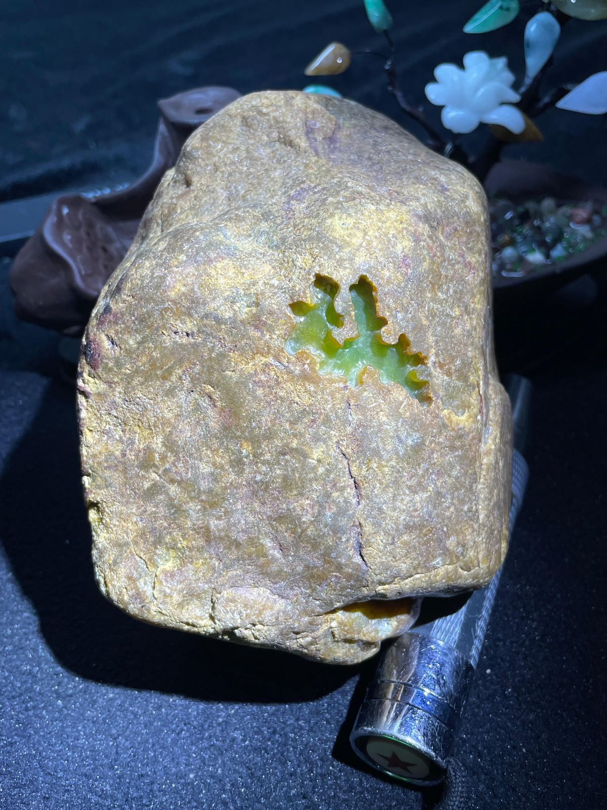大马坎黄加绿开窗料（yc705967）