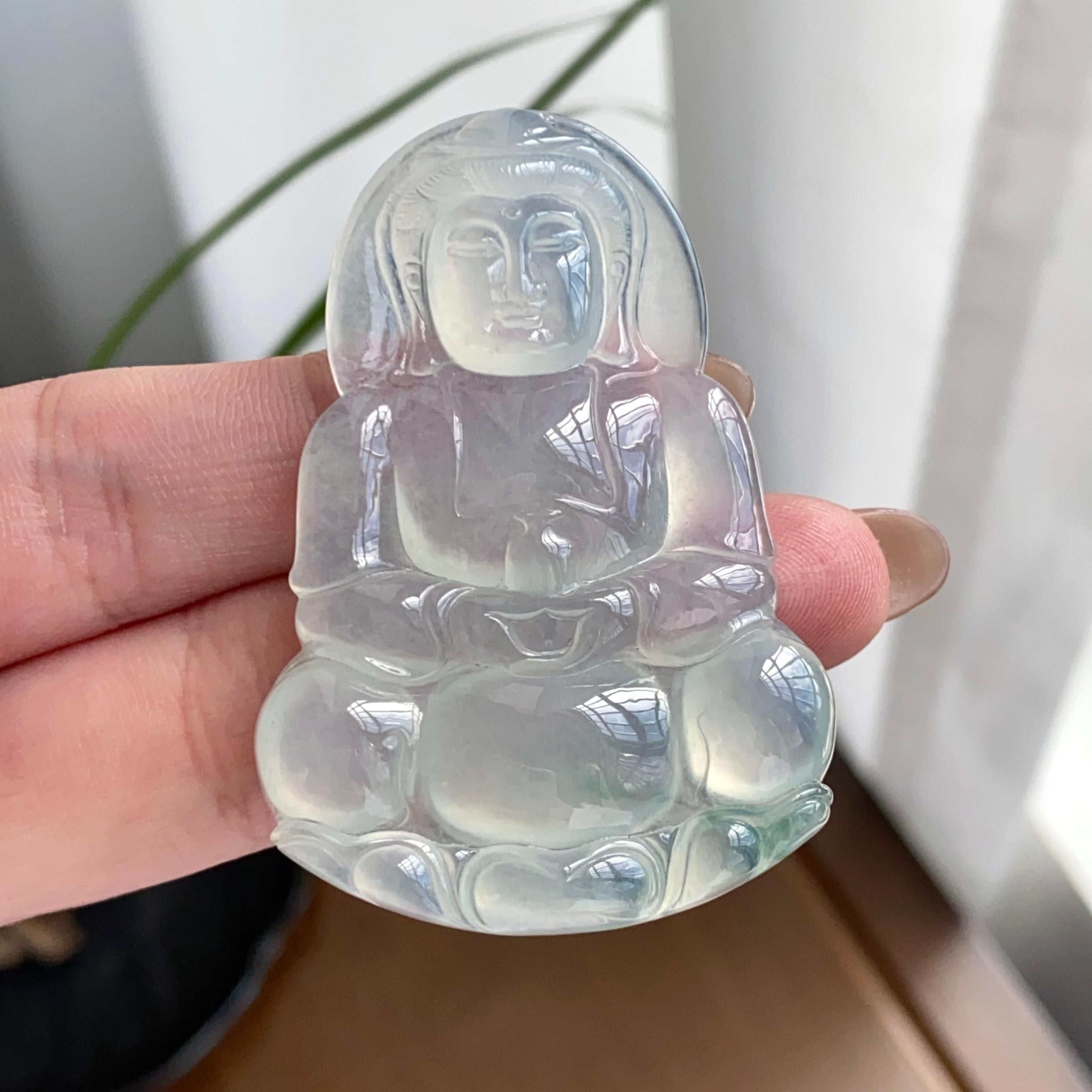 冰种飘花观音吊坠（yc262754）