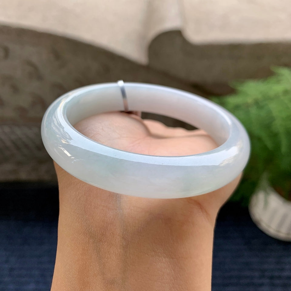 细糯种带底色平安镯（58.6mm）（yc082978）