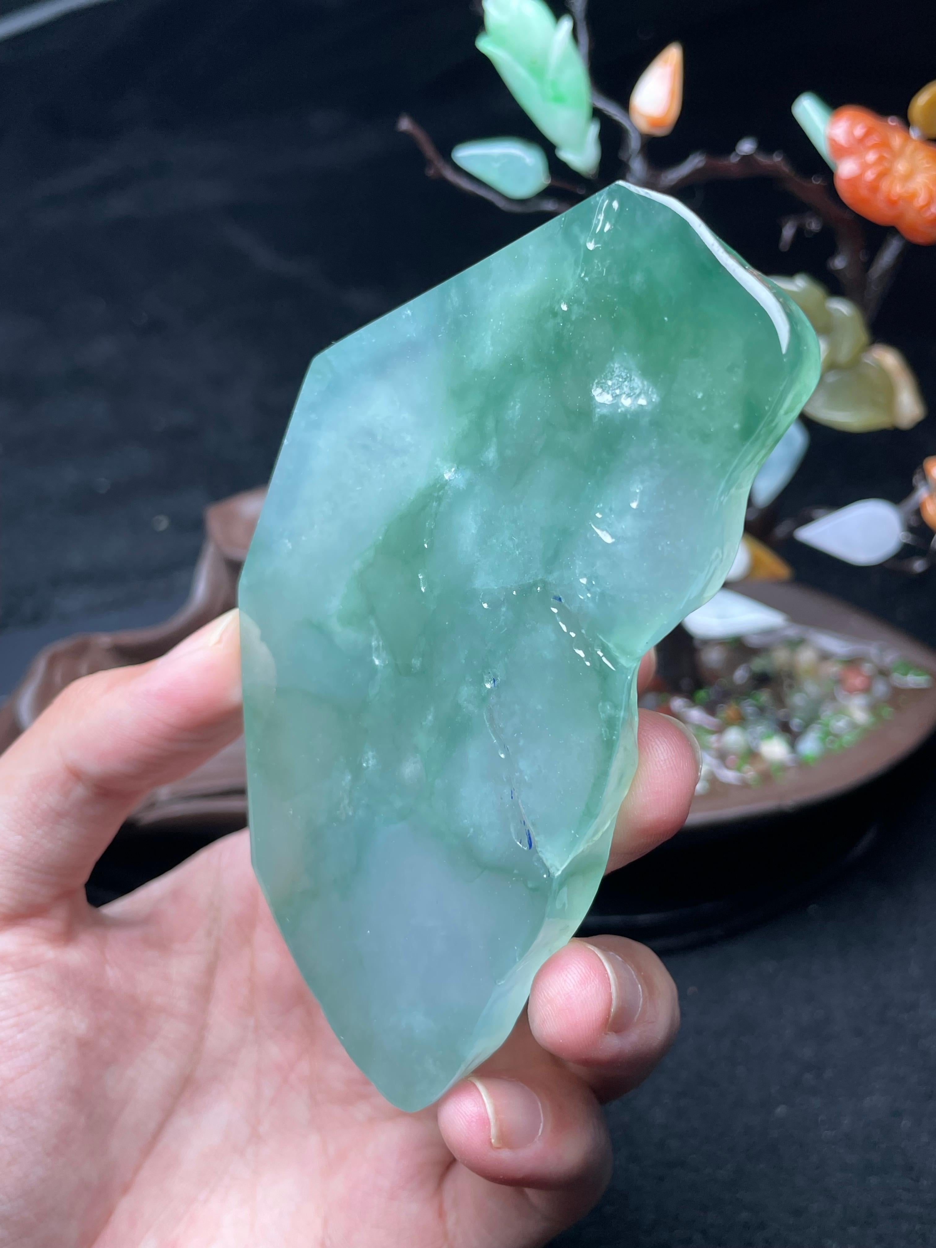 冰飘绿花牌子料（yc521366）