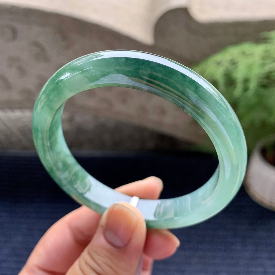 细糯种飘花平安镯（58mm）（yc089231）