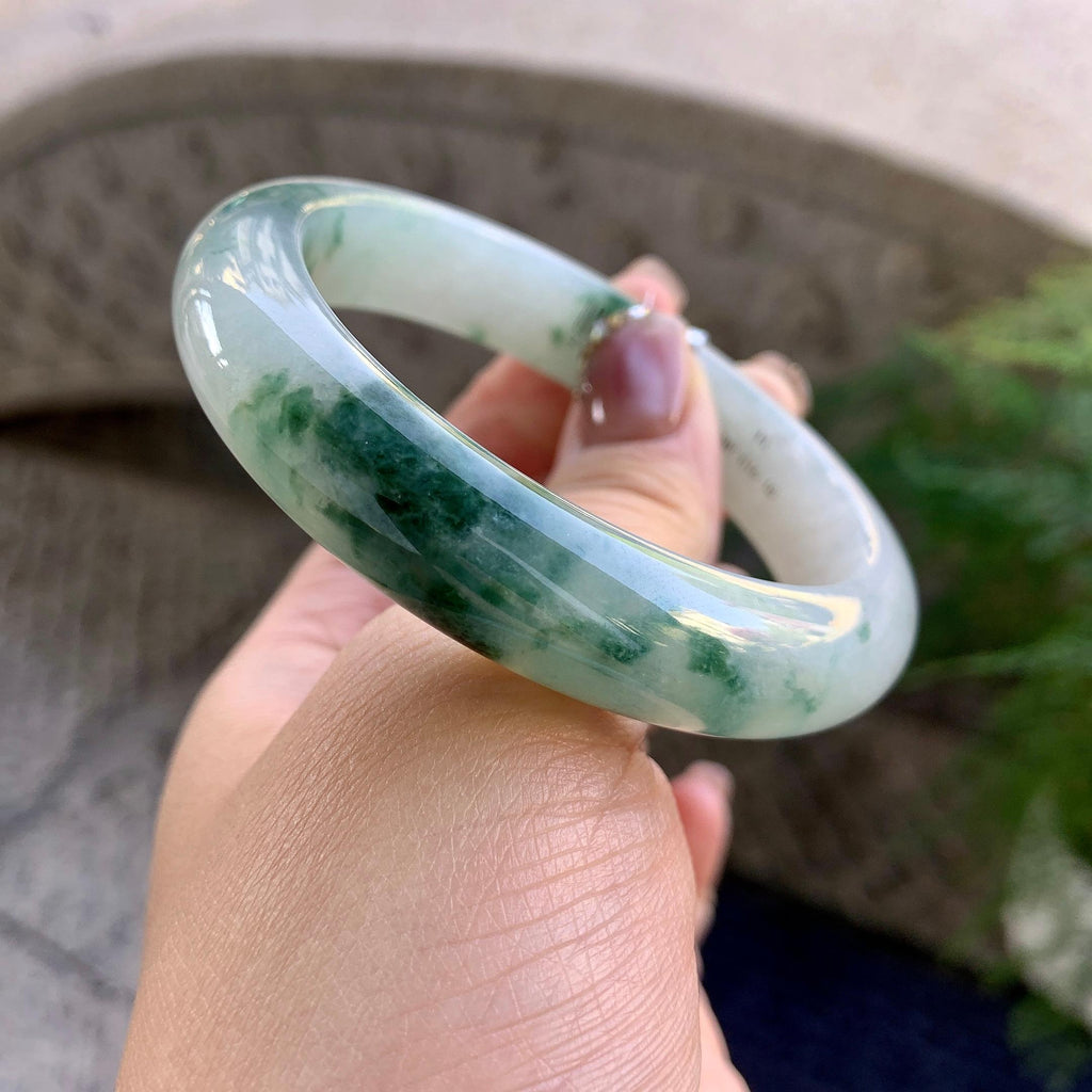 细糯种飘花平安镯（57mm）（yc275320）