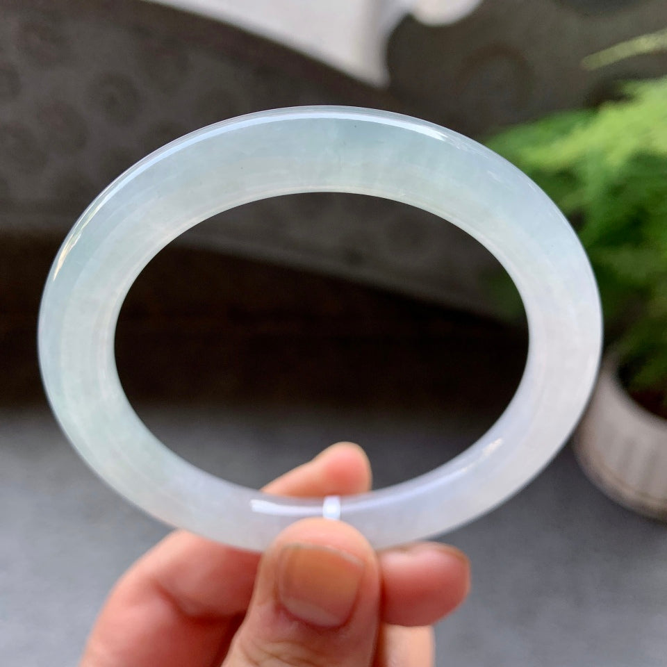 糯化白月光圆条手镯（54.5mm）（yc057183）