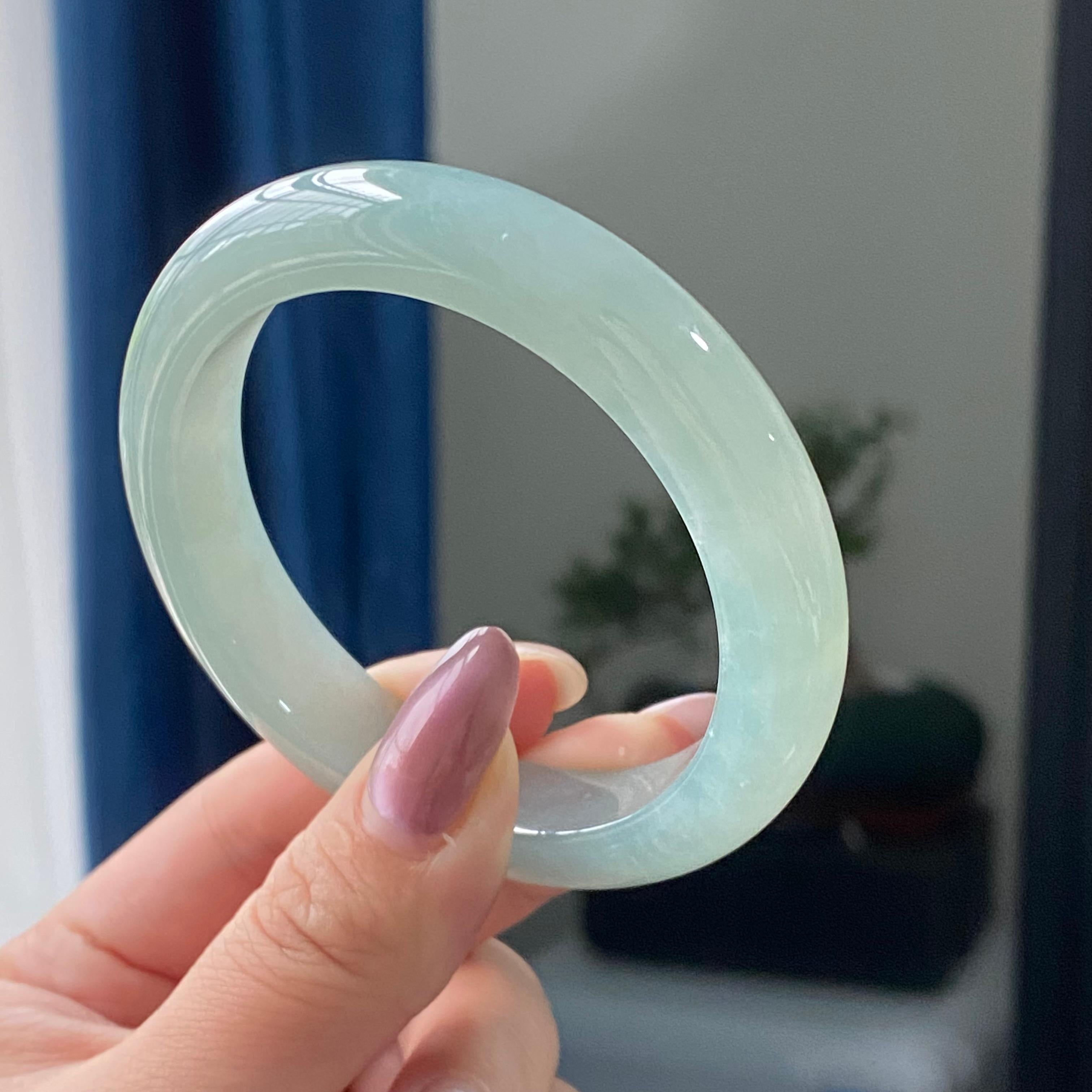 糯冰种晴底平安镯手镯（57圈）（yc196183）