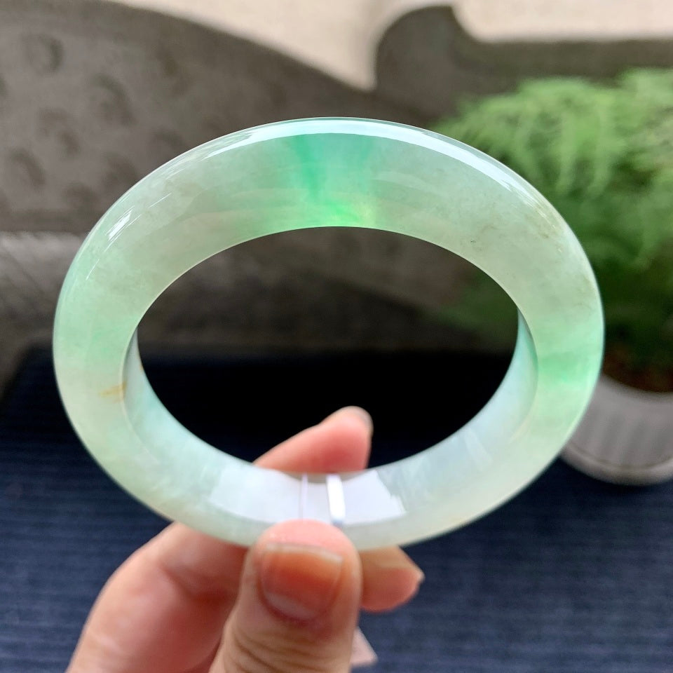 糯冰种晴水平安镯（55.8mm）（yc082099）