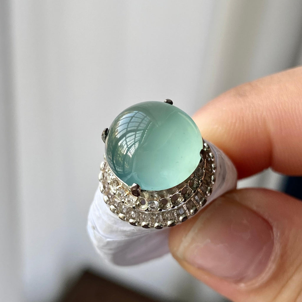 冰种晴底蛋面裸石（yc303873）