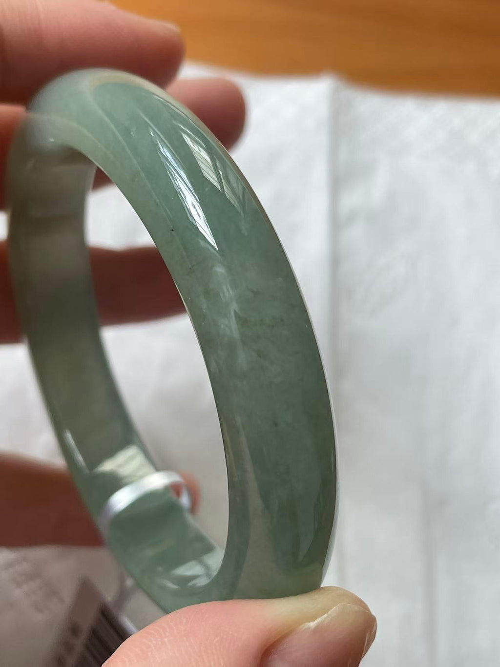 细糯种油青贵妃手镯 55圈口 天然缅甸A货翡翠（yc532836）
