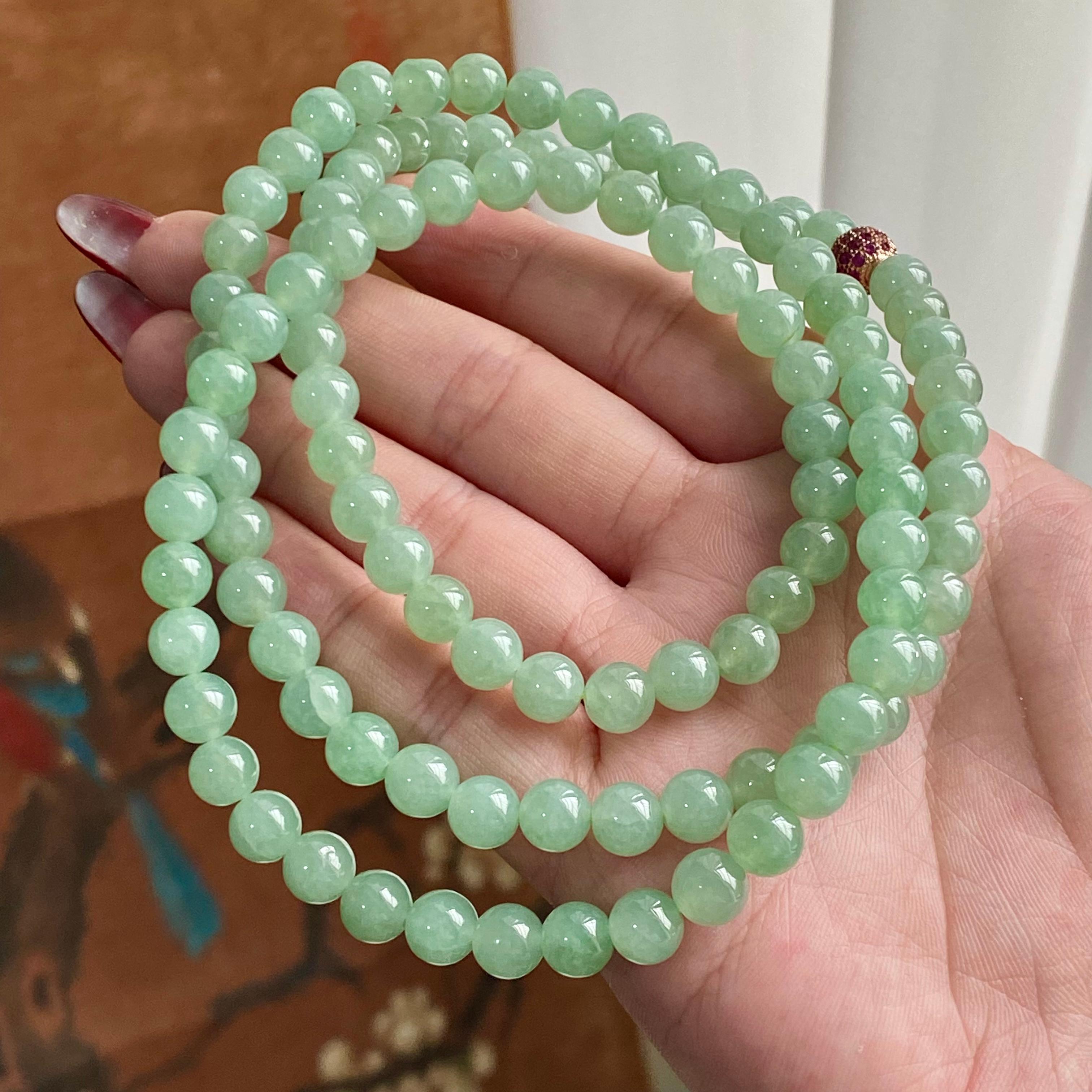 冰种晴底珠链（108颗）（yc223977）