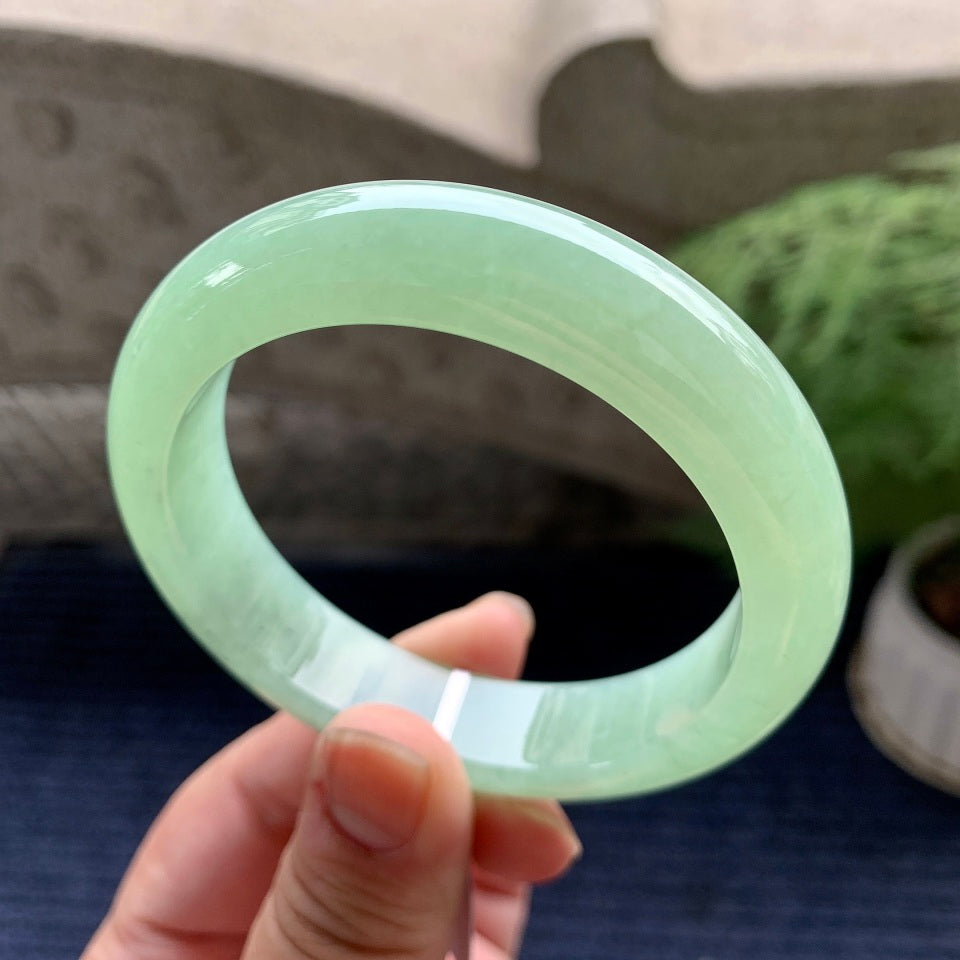 糯冰种晴水平安镯（57.7mm）（yc088787）