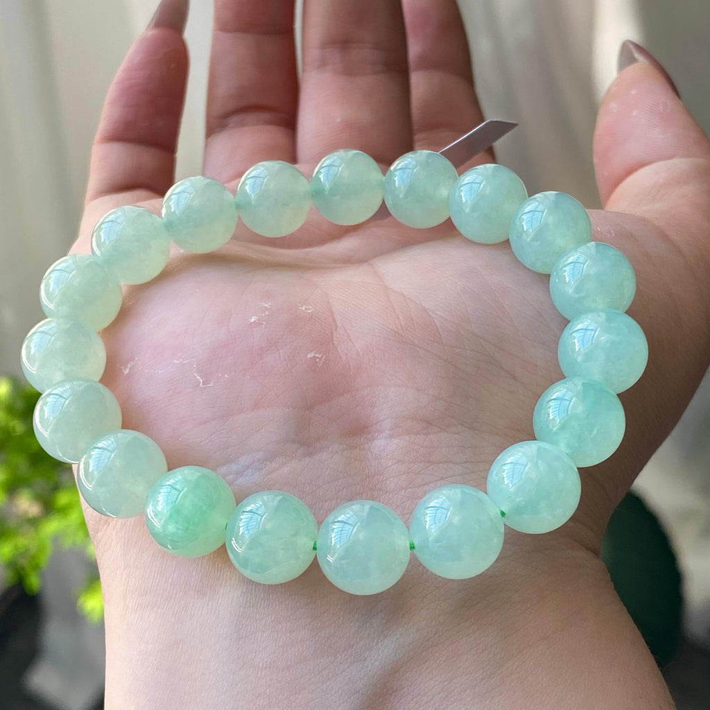 糯冰种晴底单圈手串（19颗）（yc202991）