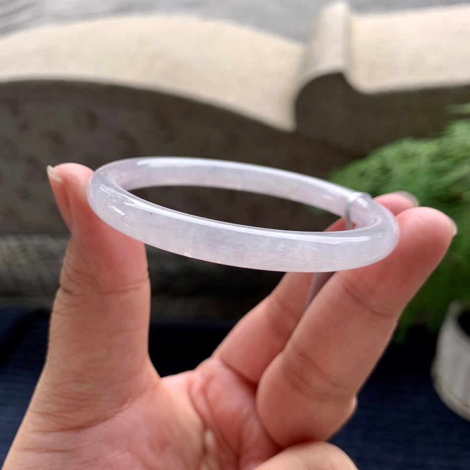 细糯种无色圆条手镯（55mm）（yc101286）