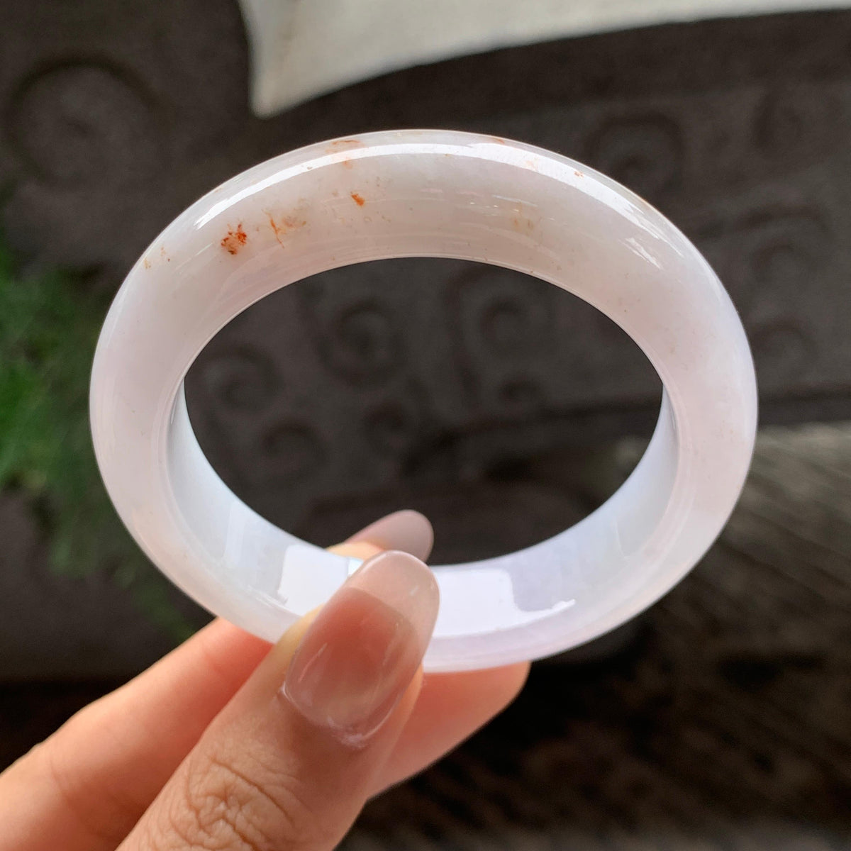 细糯种飘红翡正圈平安扣 50圈 天然A货缅甸翡翠（yc693089）