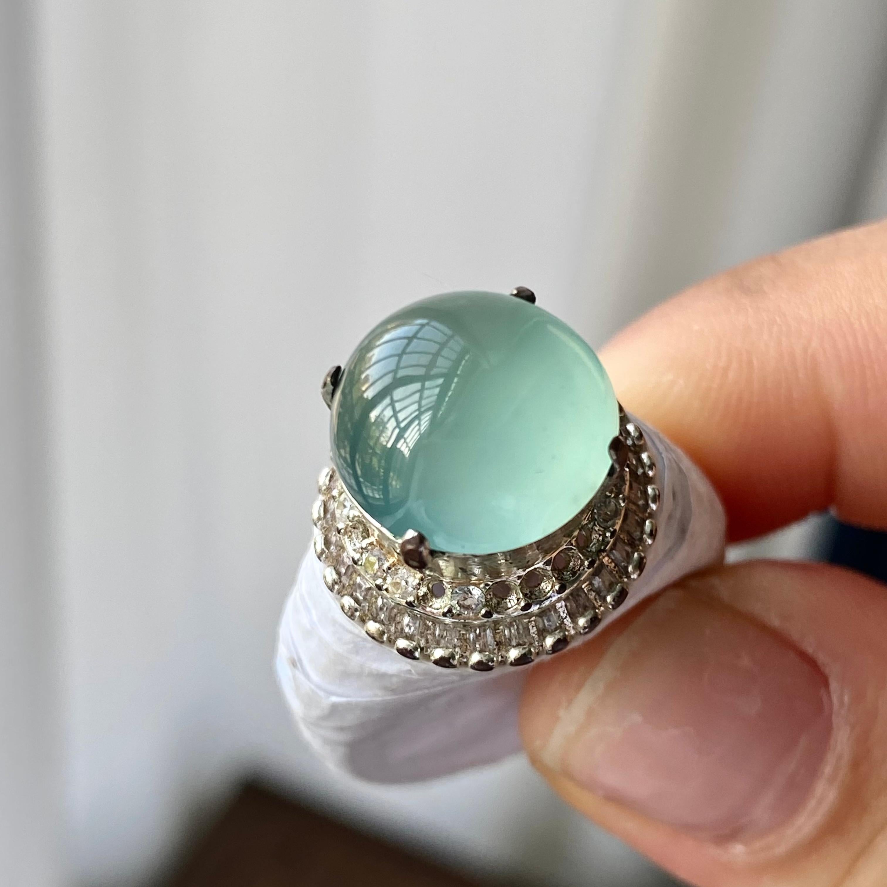 冰种晴底蛋面裸石（yc303873）