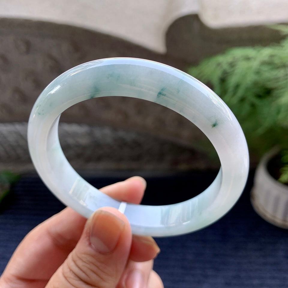细糯种飘花平安镯(58mm)（yc094186）