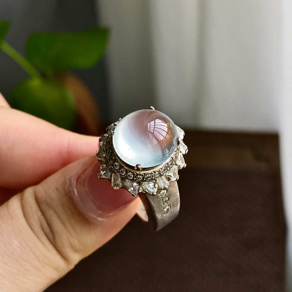 玻璃种白月光裸石蛋面（yc282945）