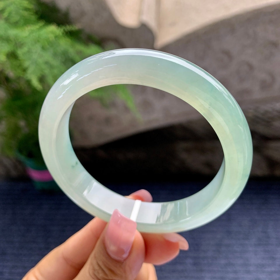 糯冰种晴水平安镯（58mm）（yc097387）