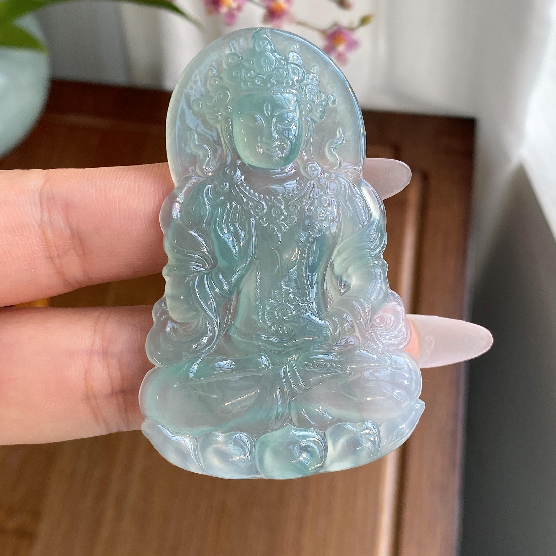 冰种晴底观音吊坠（yc297105）