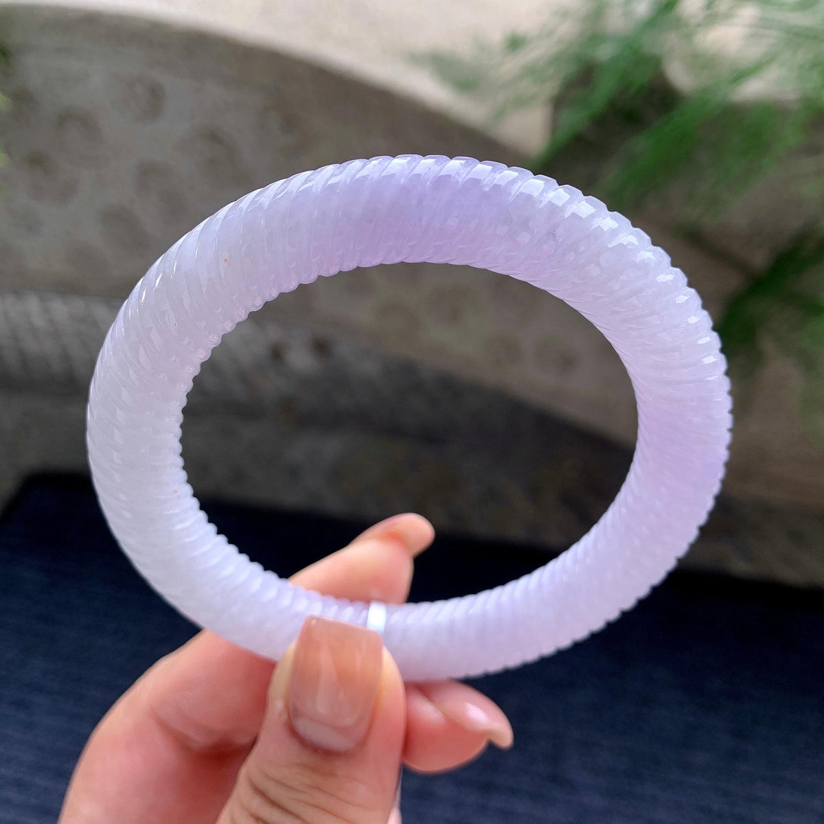 细糯种紫罗兰麻花圆条手镯 55圈口 （yc537861）