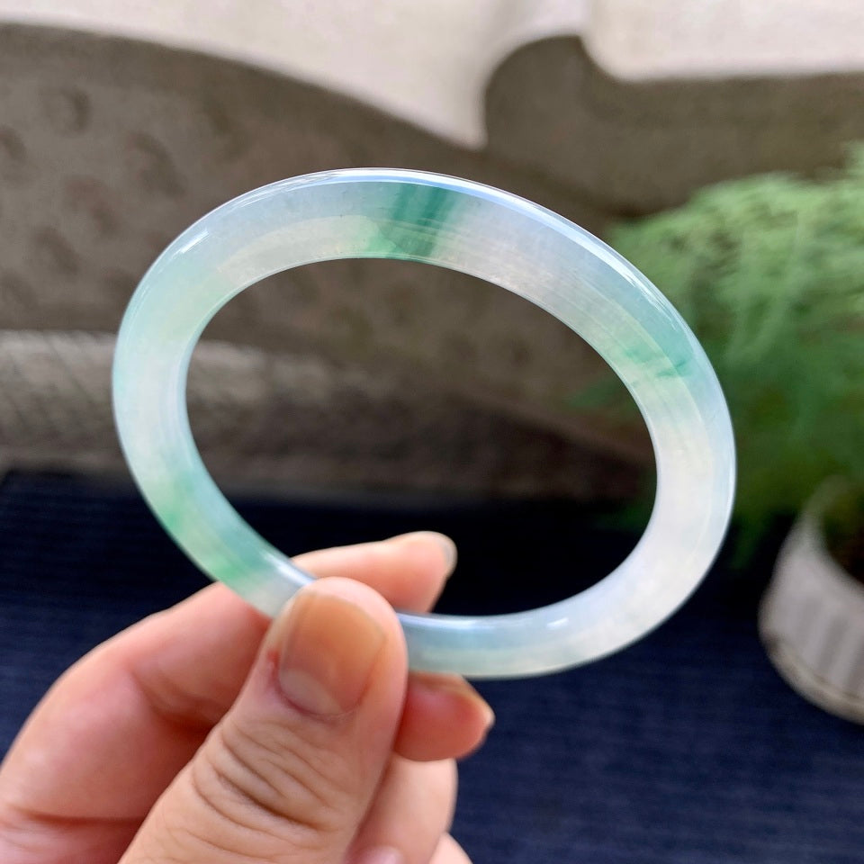 细糯种飘花圆条手镯（53.3mm）（yc116156）