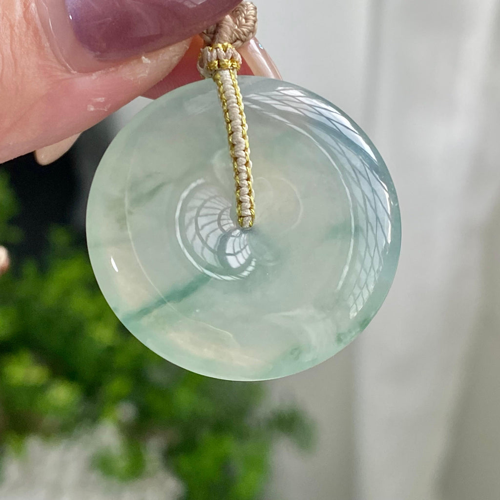 冰种飘花平安扣吊坠（yc200180）