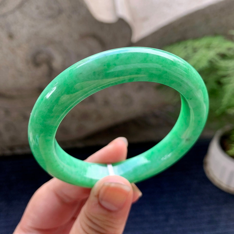 糯种满绿平安镯（55.3mm）（yc089894）