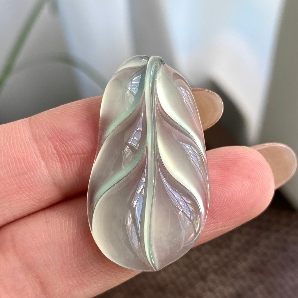 高冰种晴底玉叶吊坠（yc266156）