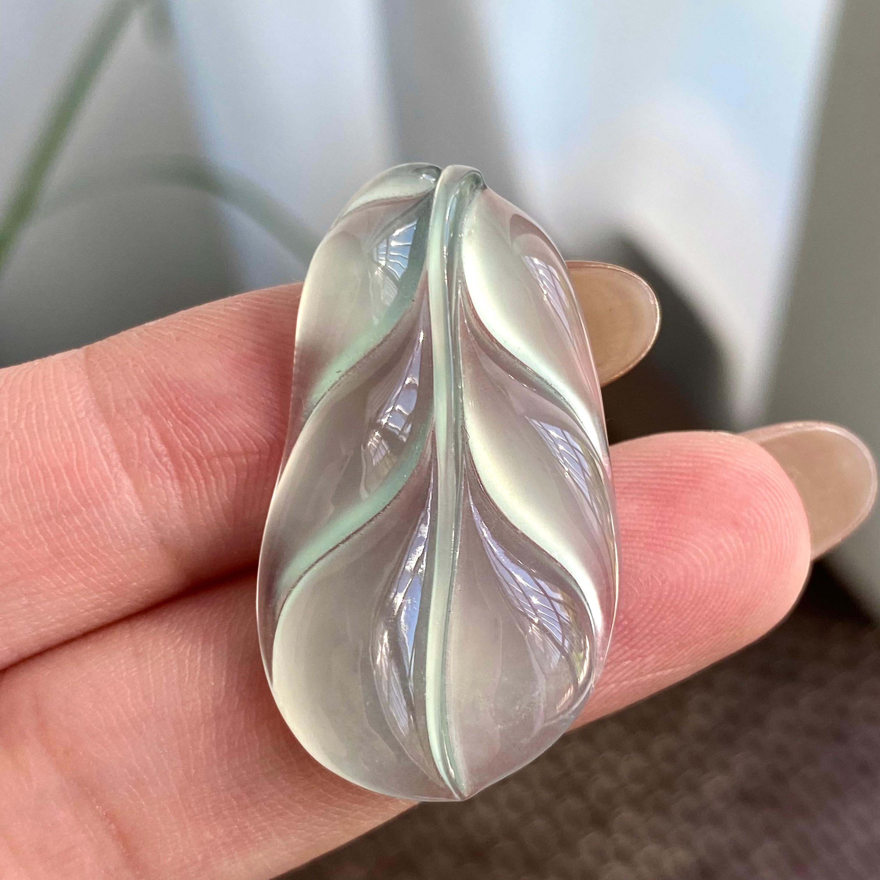 高冰种晴底玉叶吊坠（yc266156）