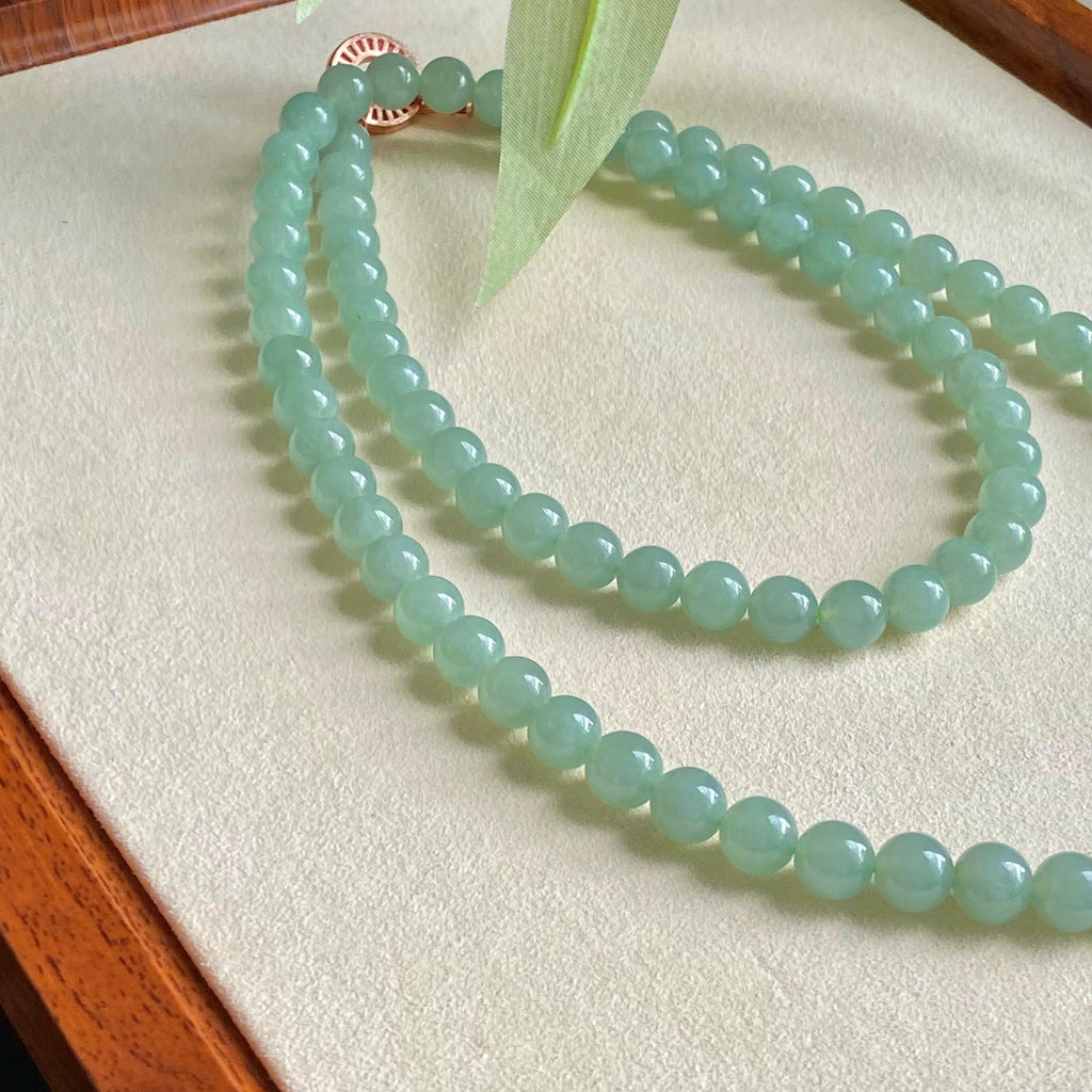 冰种晴底珠链（88颗）（yc196115）