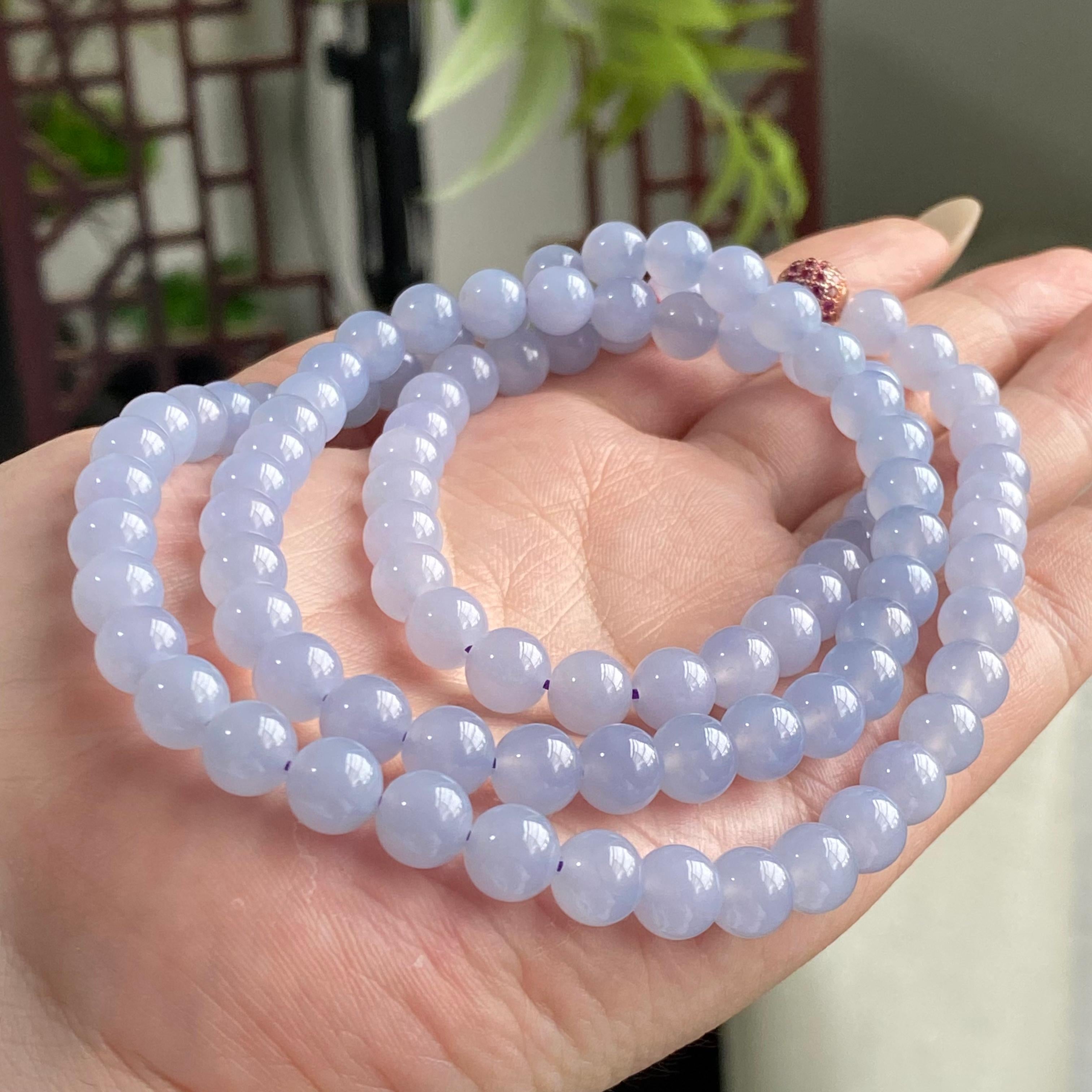 冰种紫罗兰珠链（107颗）（yc196846）