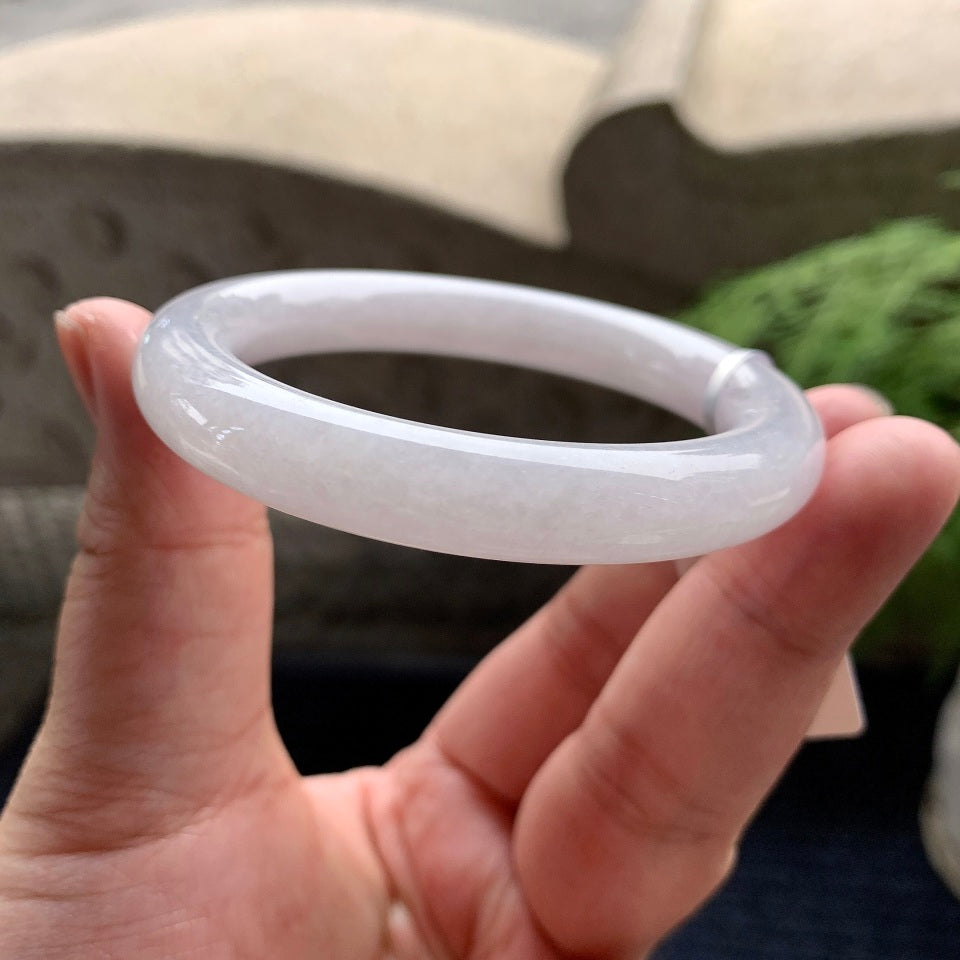 糯种无色圆条手镯（52.5mm）（yc093429）