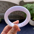 细糯种淡紫罗兰平安镯（56.3mm）（yc094196）