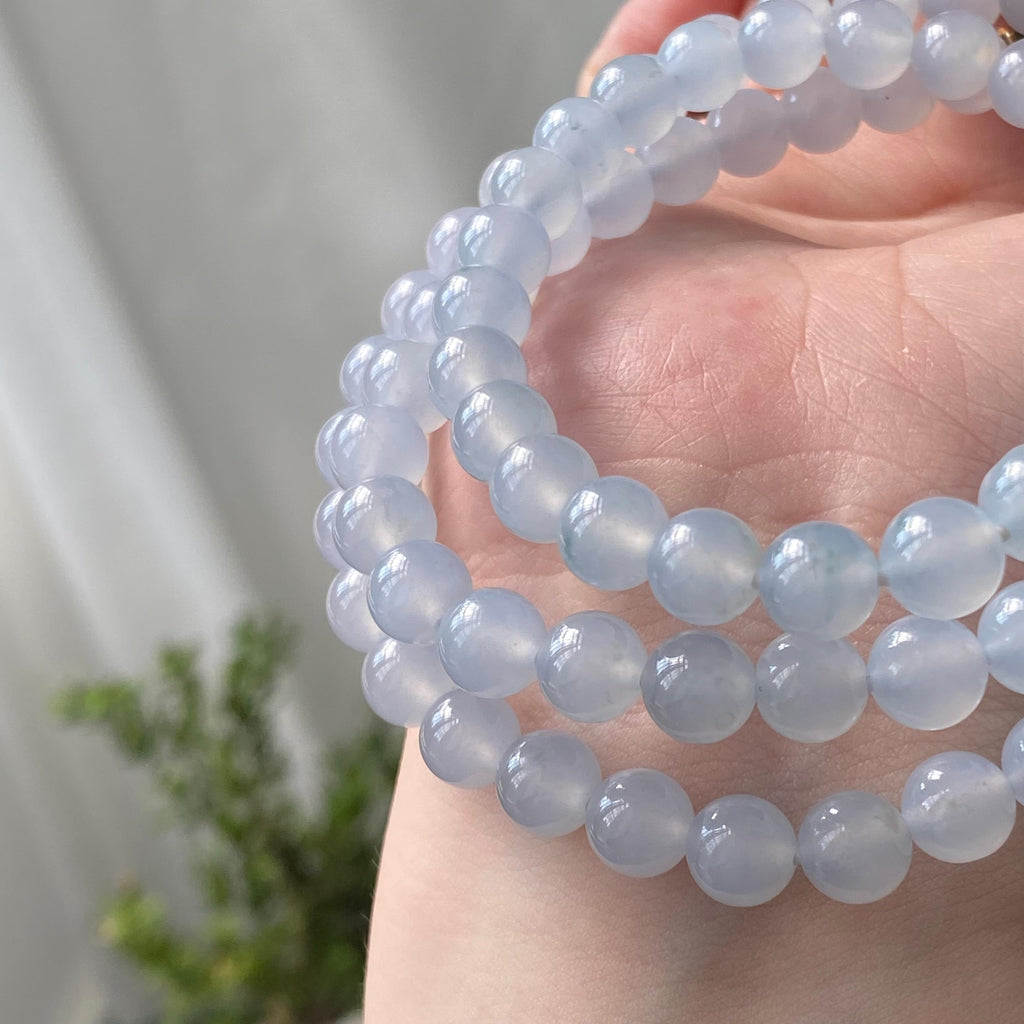 冰种蓝紫底珠链（84颗）（yc213178）