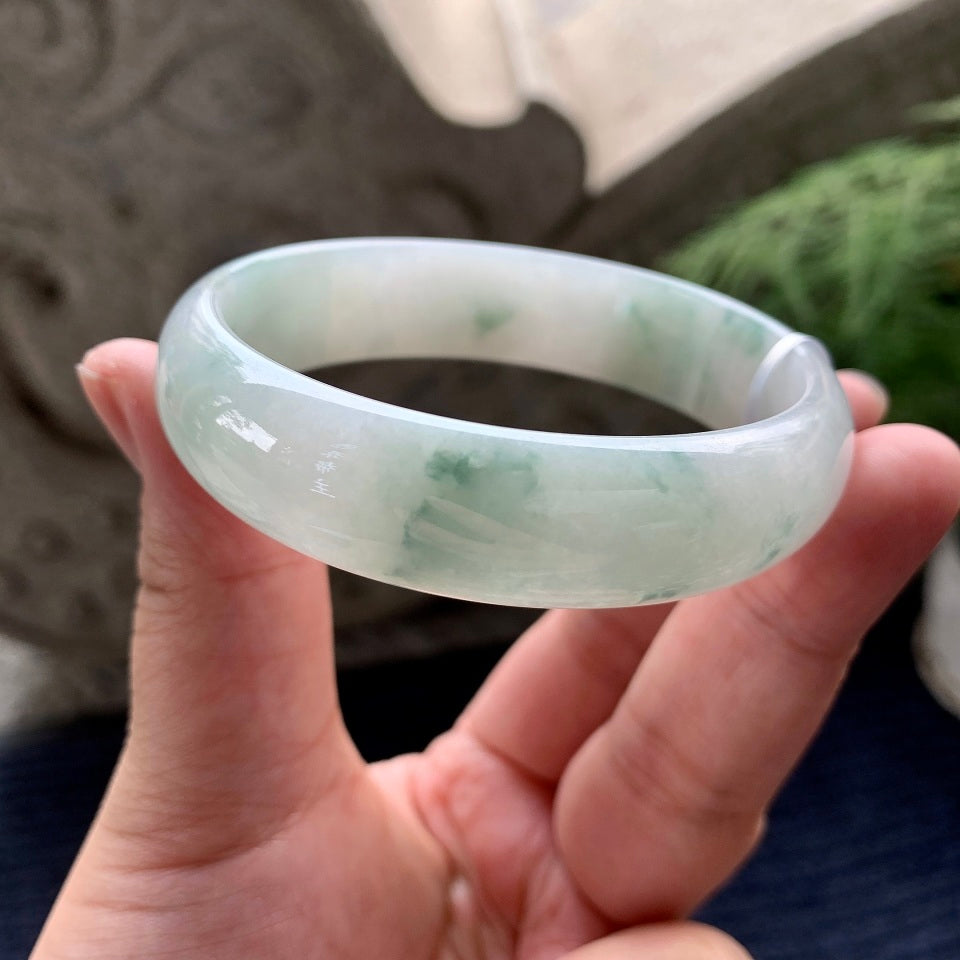 糯种飘花宽版轮胎手镯（60mm）（yc091748）