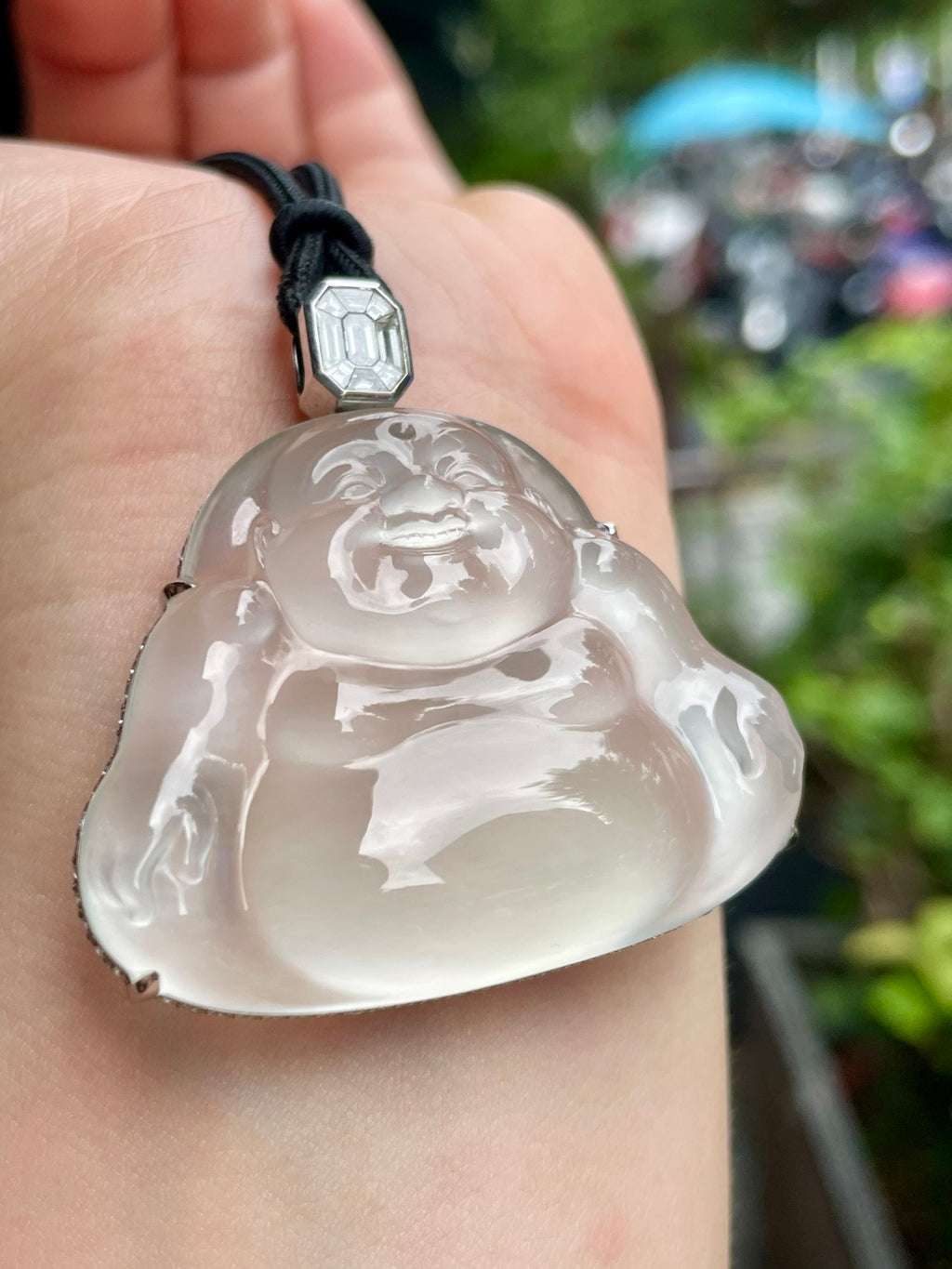 坐佛 清澈透亮，冰光四射 （wg0029007）